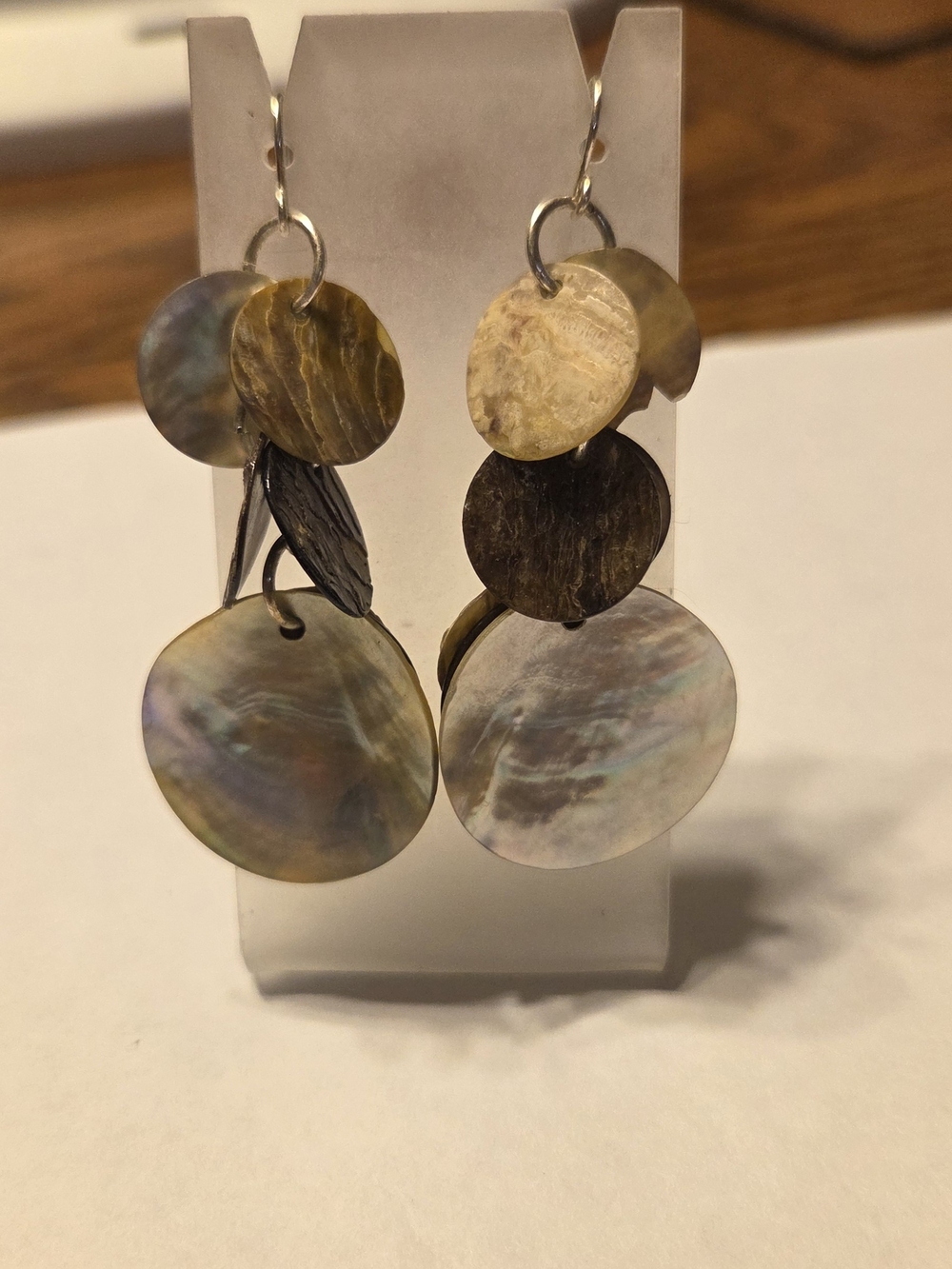 Shell Disc Drop Earrings